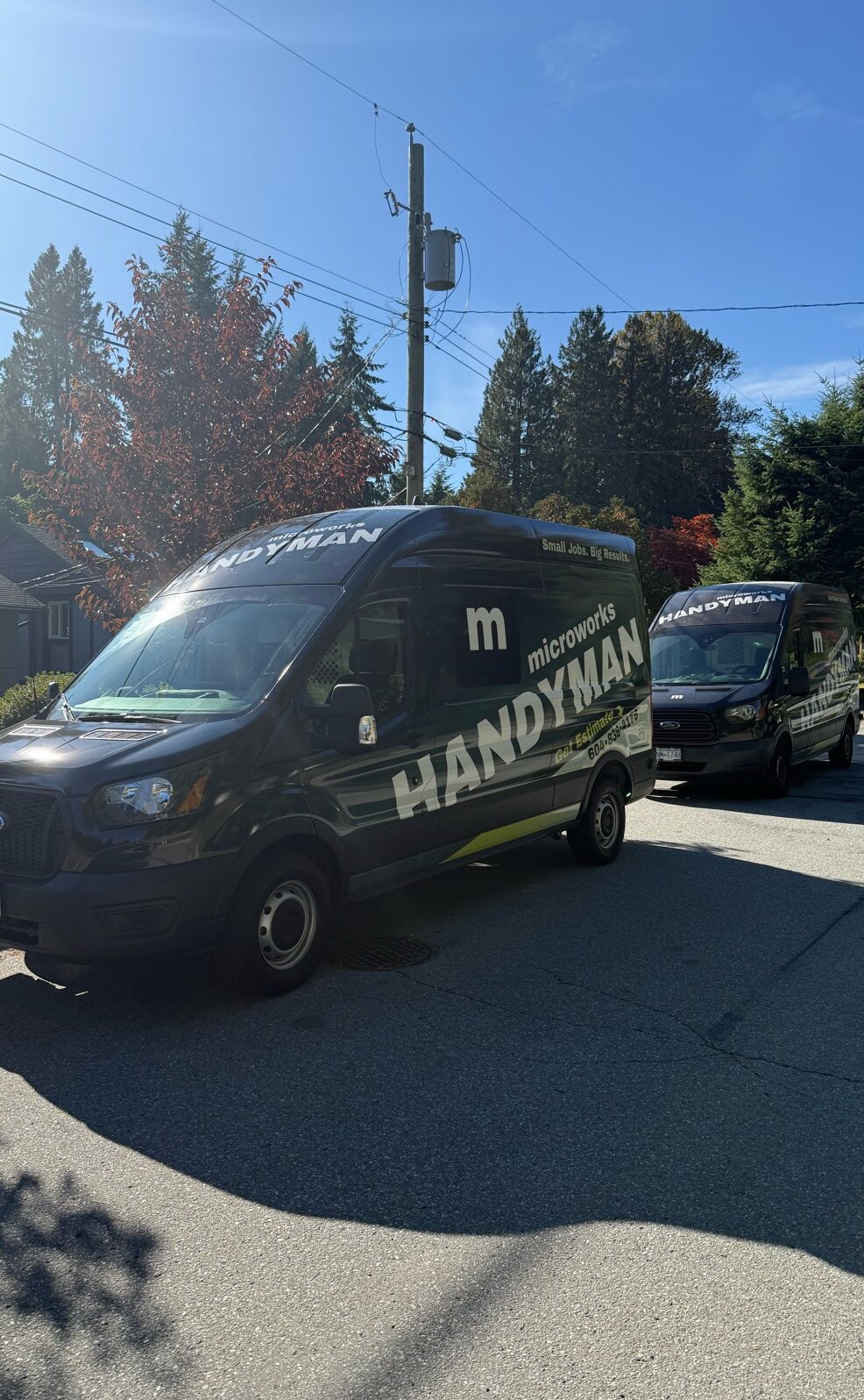Two handyman vans